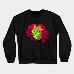 Brain&Heart Interactive Magenta&Green Filter T-Shirt By Red&Blue Crewneck Sweatshirt